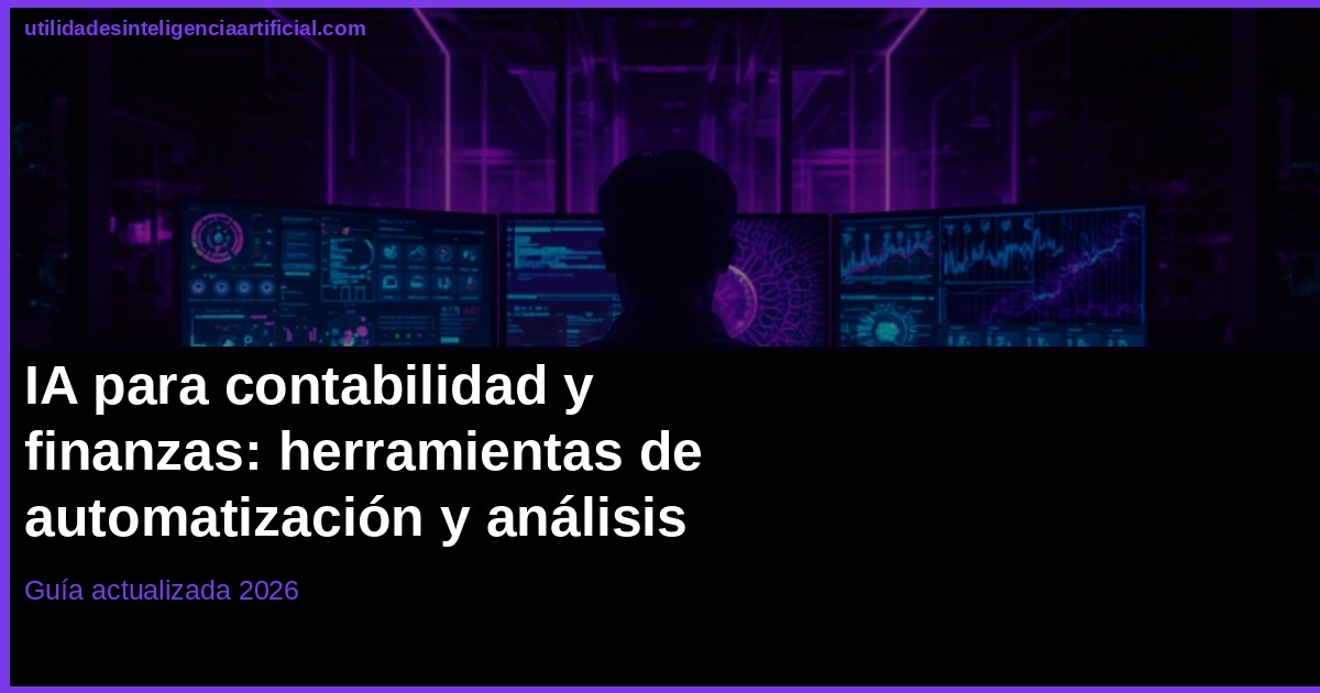 IA para Contabilidad y Finanzas 2026: Herramientas