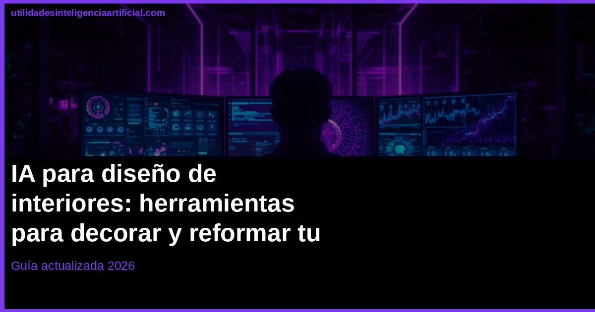 IA para Diseño de Interiores 2026: Herramientas