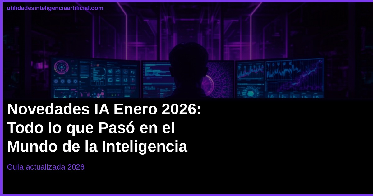 Novedades IA Enero 2026: Todo lo que Pasó