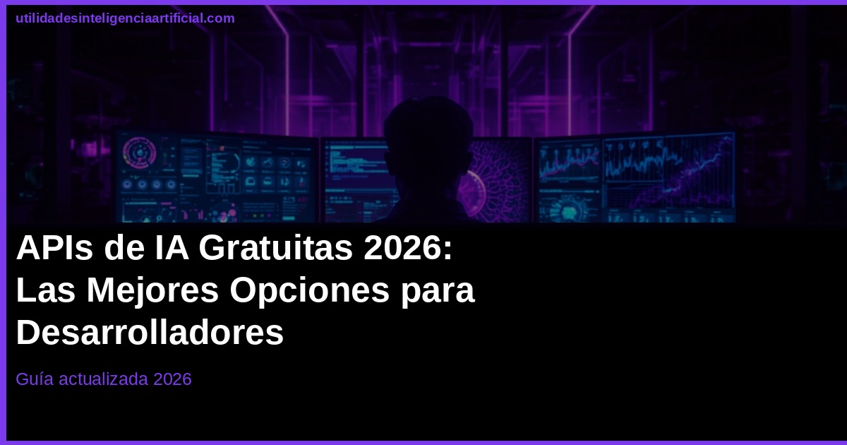 APIs de IA Gratuitas 2026: Para Desarrolladores