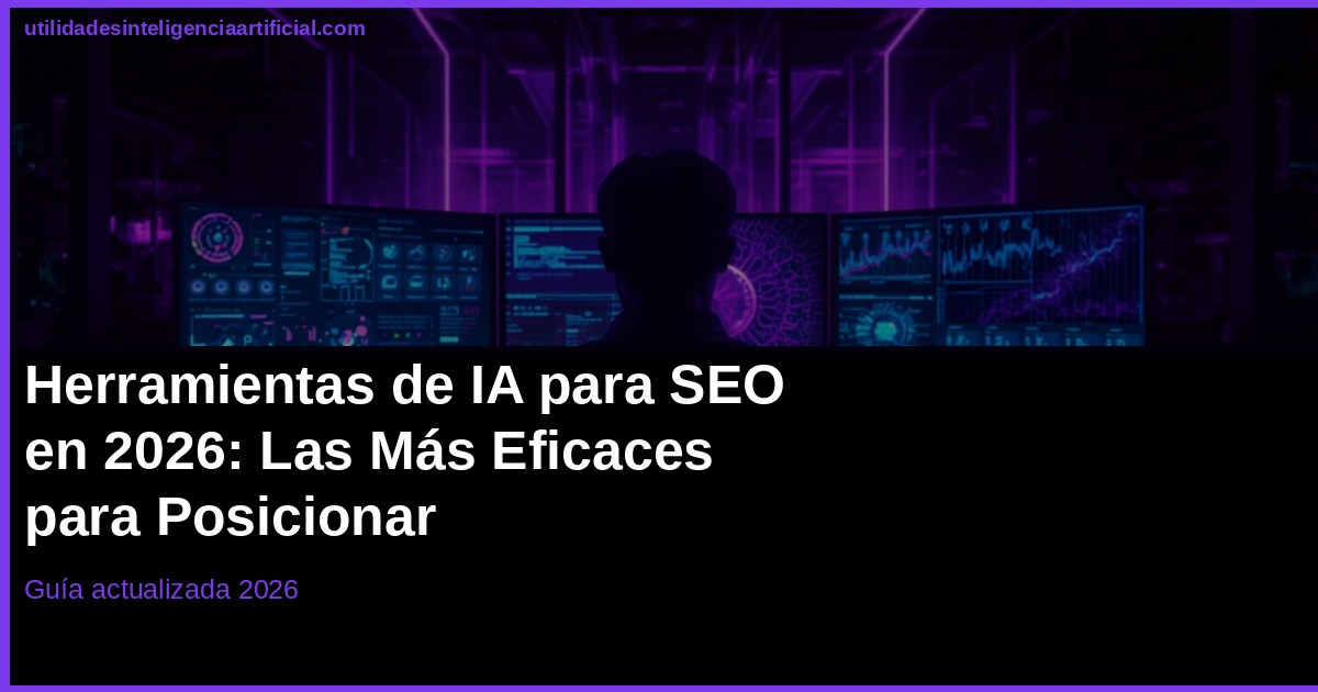 Herramientas IA para SEO 2026: Las Más Eficaces
