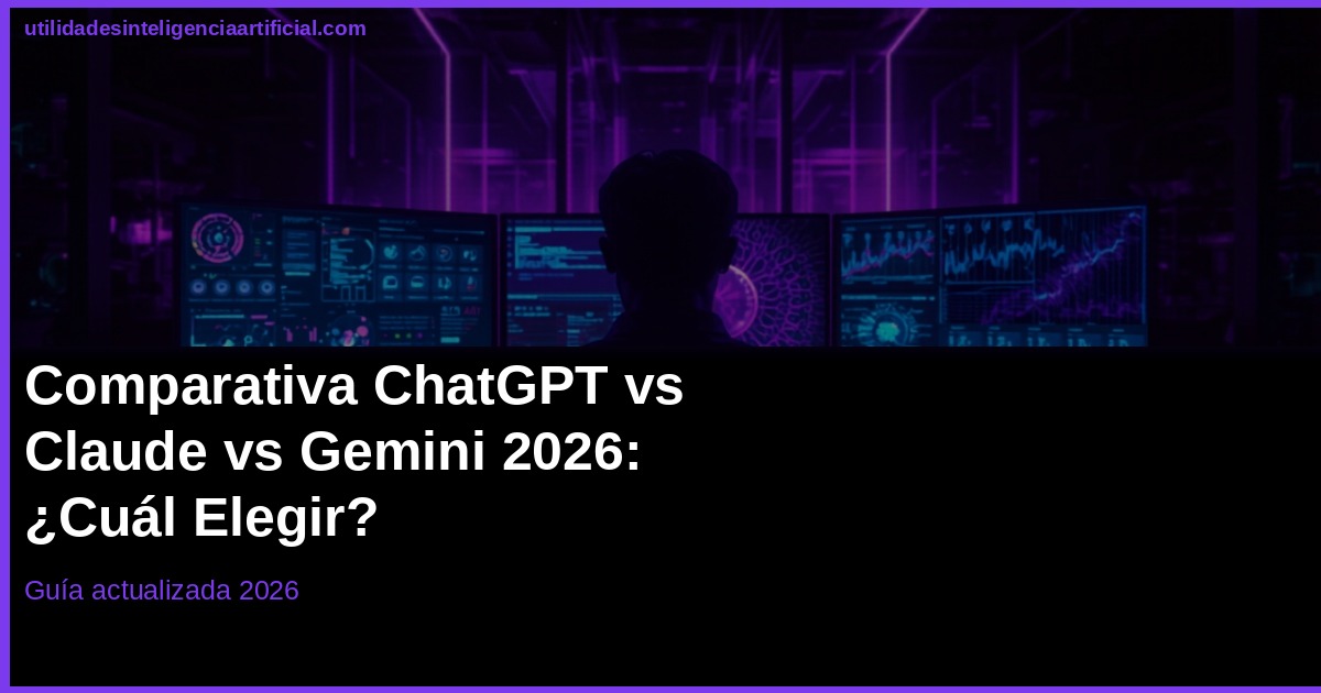 ChatGPT vs Claude vs Gemini 2026: Comparativa