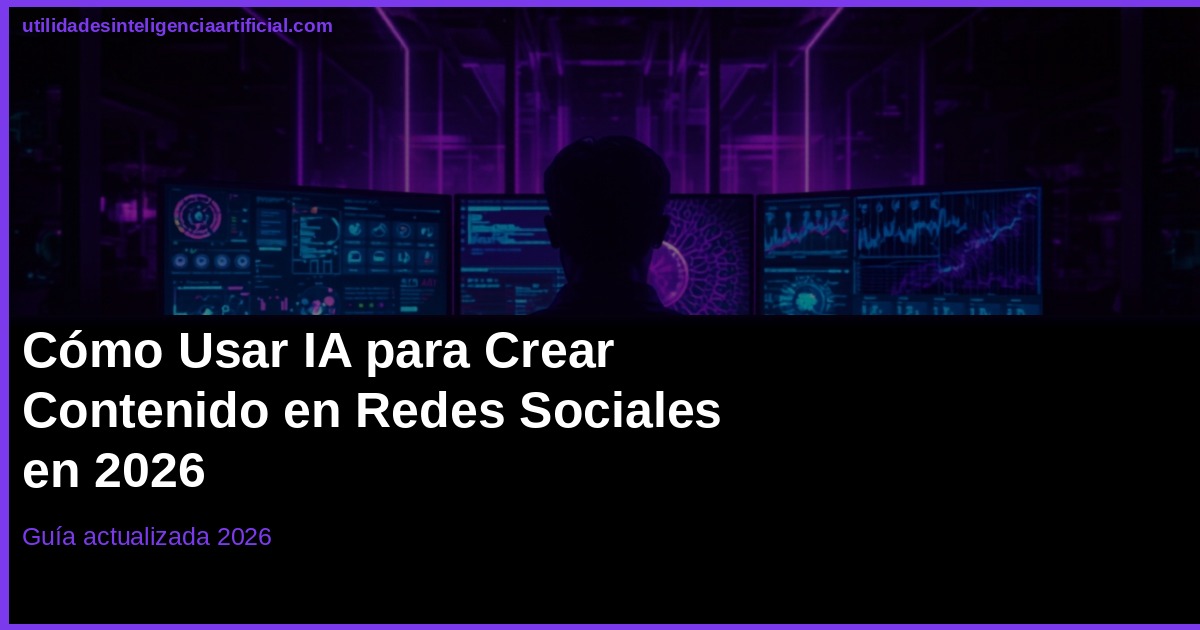 IA para Crear Contenido en Redes Sociales 2026